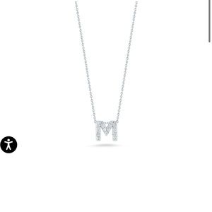 Roberto Coin Love Letter necklace with diamonds - Letter M